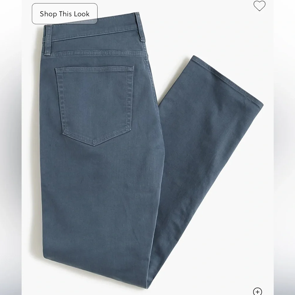 J crew opal blue Straight-fit garment-dyed five-pocket pant